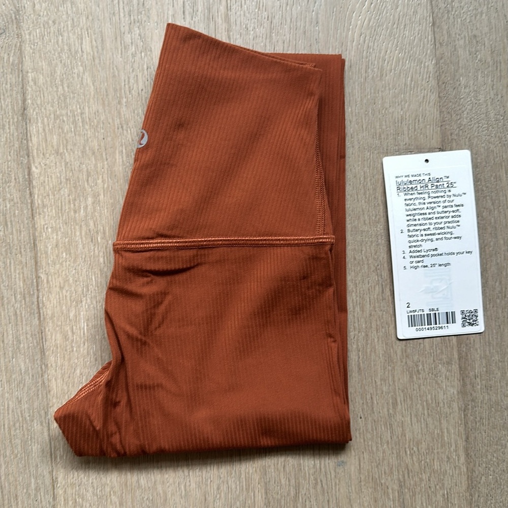 EUC align pant ribbed 25" sable size 2 lululemon
